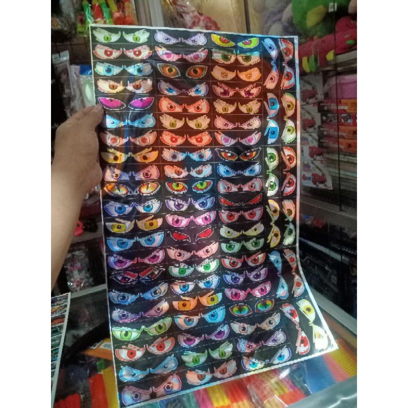 

stiker mata full hologram isi 75pcs yang lagi viral