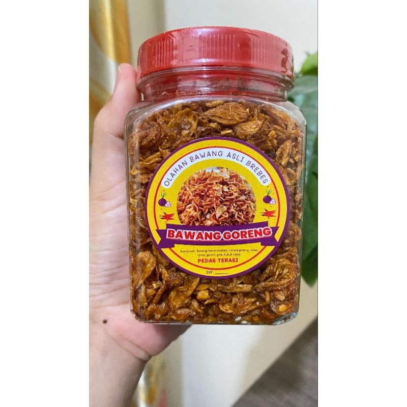 

Bawang Goreng Pedas Terasi | olahan Bawang merah asli Brebes