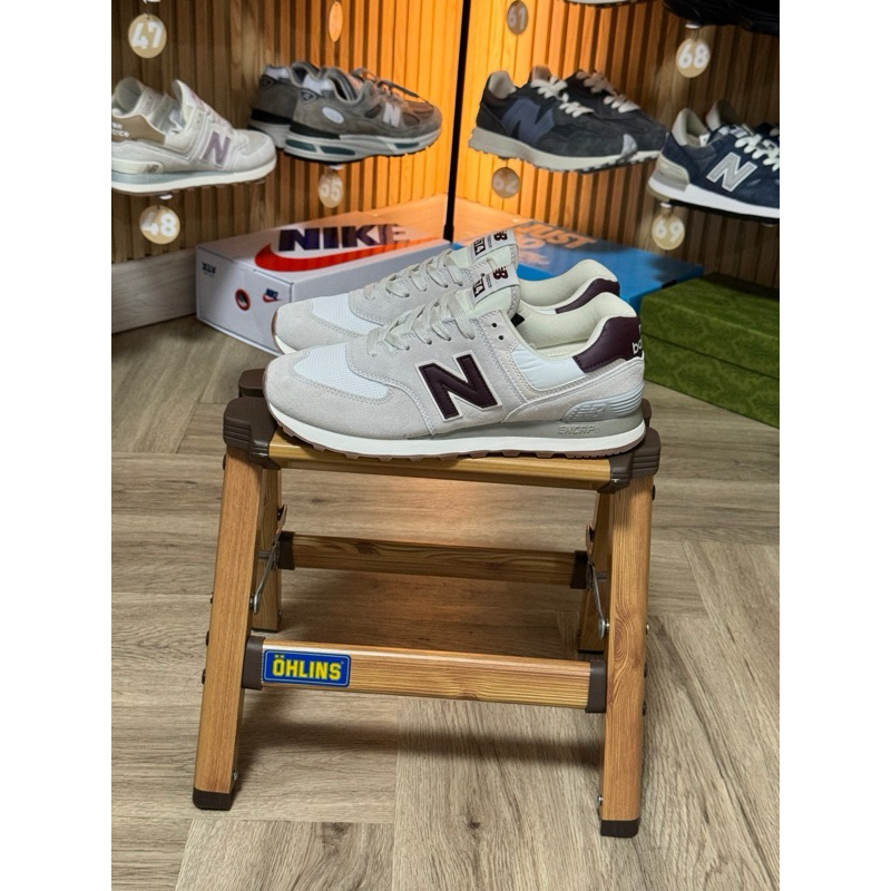 Sepatu New Balance 574 Burgundy women