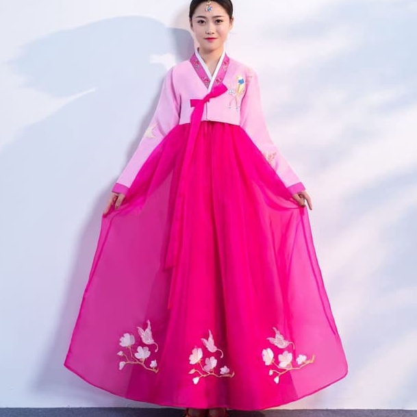 KI3 HANBOK Korea Dress Traditional Korea Kostum Korea Selatan Wanita Dewasa