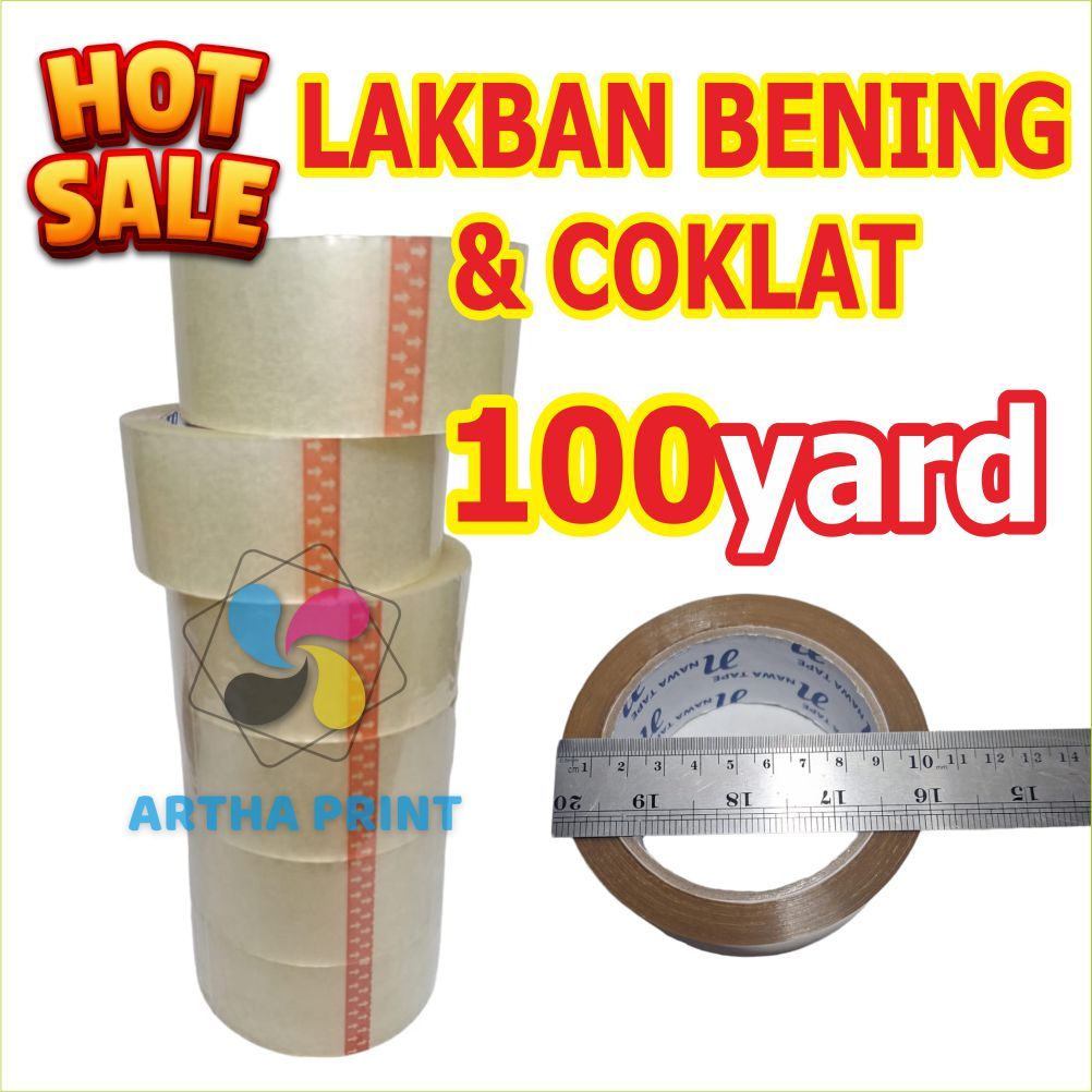 

LAKBAN MURAH & KUAT, LAKBAN BENING & COKLAT PANJANG 100 YARD