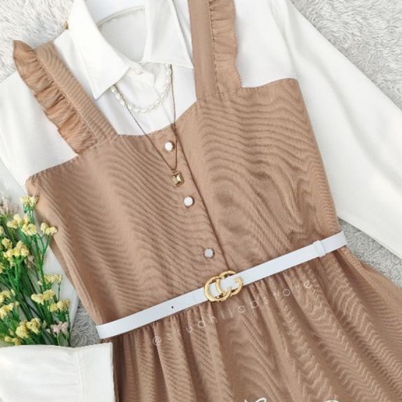 Paling Keren Livy Dress Free Belt Ukuran XS S M L XL XXL XXXL 4XL 5L  Gamis Wanita Dewasa Jumbo  Dre