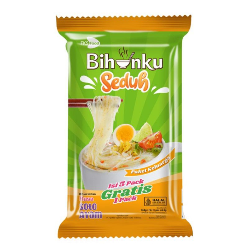 

Bihunku Seduh Bihun Instan Soto Ayam 6 x 24 g