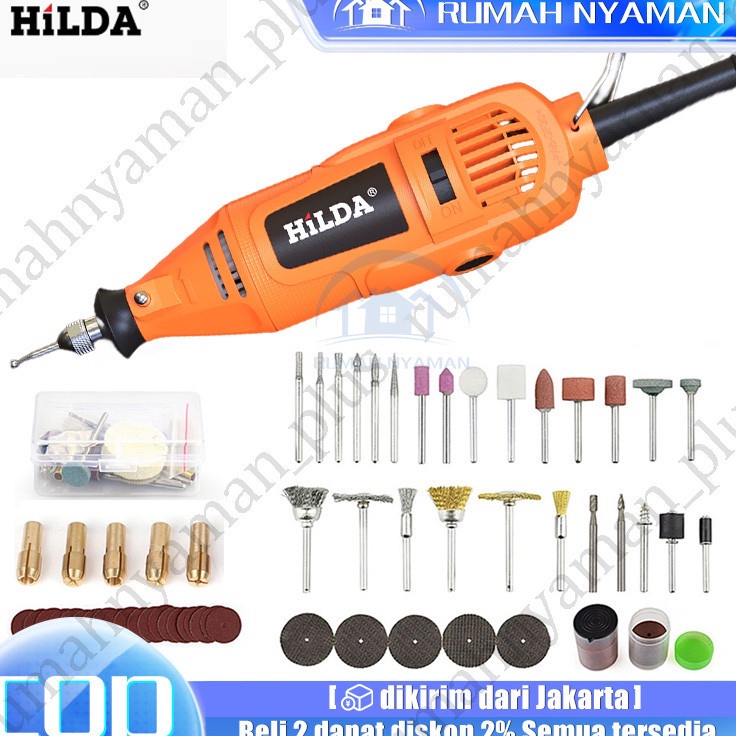 Grosir Populer  HILDA Mini Grinder Mini Gerinda Mini Bor Set Mini die Drill Grinder Gerinda  Mini Di