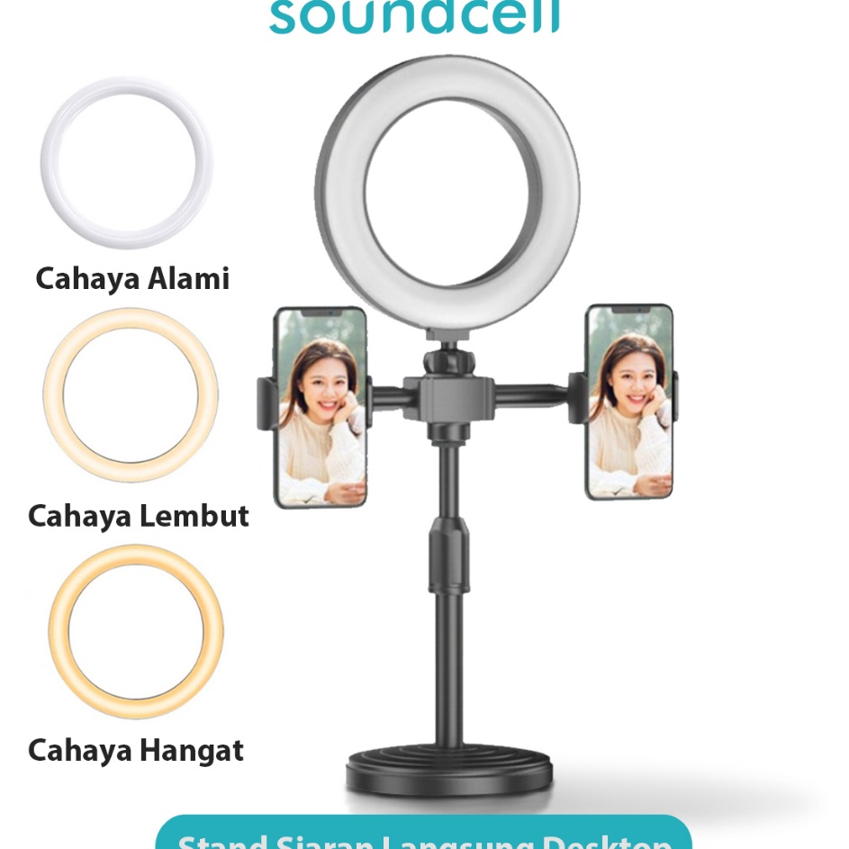 Update Terbaik  KINGLUCKY K3 Phone Holder Ring light 16cmTripod 2 Holder HP Ring light Tripod Mini S