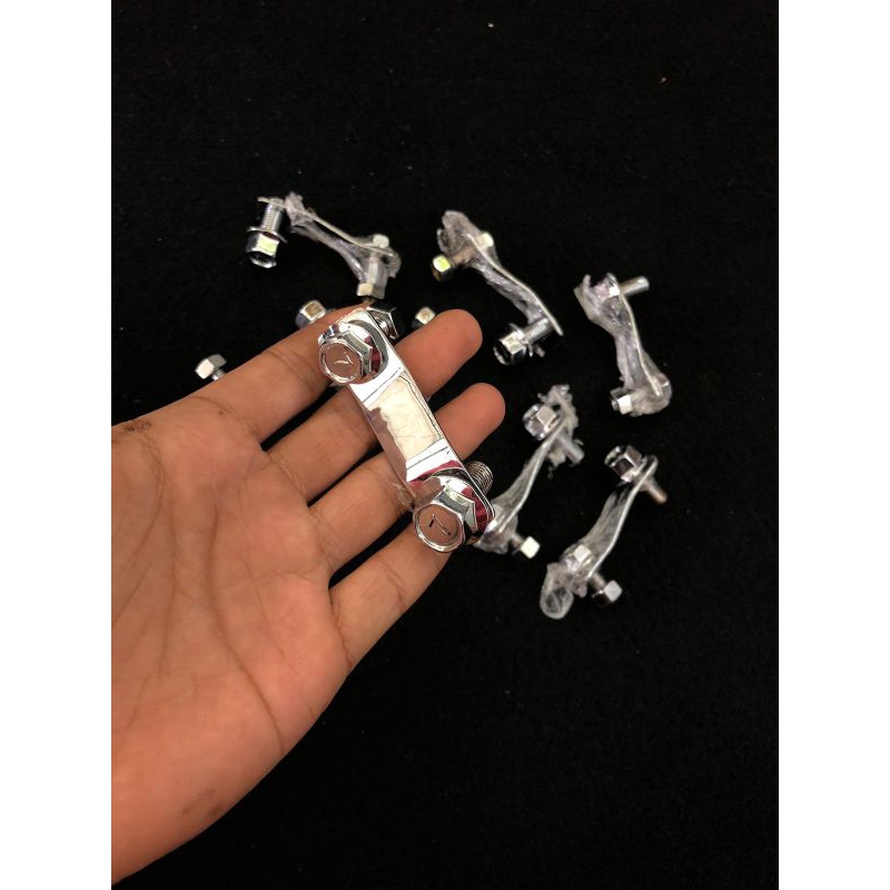 PLAT TAMBAHAN GANTUNGAN KNALPOT FOOTSTEP NEW