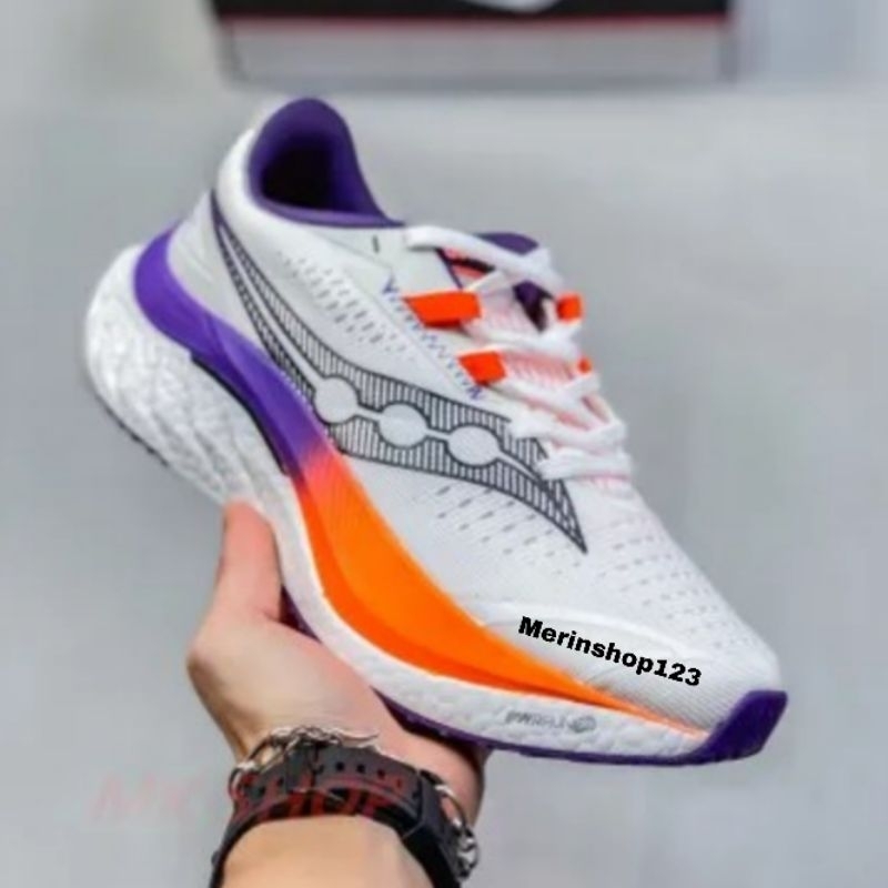 Sepatu Saucony Endorphin Speed 4 White Viziorange High Premium Original