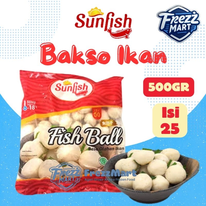 

Sunfish Fish Ball 500gr isi 25Pcs Bakso Bola Ikan Olahan Beku Frozen Food