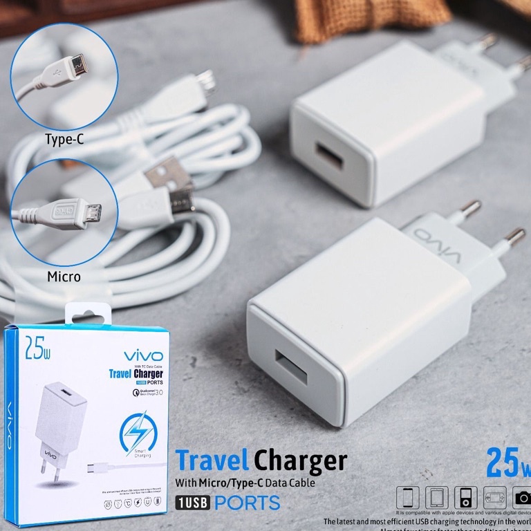 Kejutan Istimewa Tc Travel Charger Original Vivo Ak933 25W Fast Charging Quick Charge
