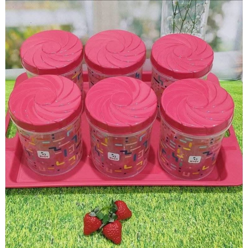 TOPLES TUSCANY 1300ML 1 SET (6 TOPLES + NAMPAN)