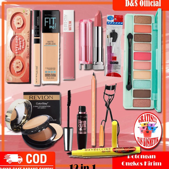 Best Update  Paket Alat Make Up Korea Lengkap Murah 1 Set Komplit Peralatan Kosmetik Maybelline Rema