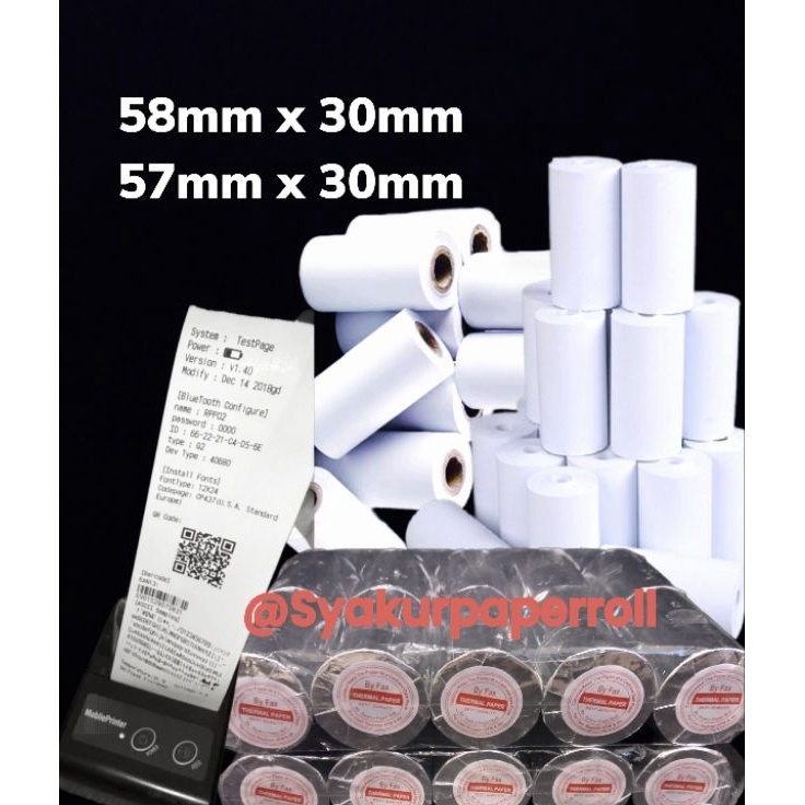 

Terbaru Kertas kasir thermal murah 5758x3 paket 1 Roll
