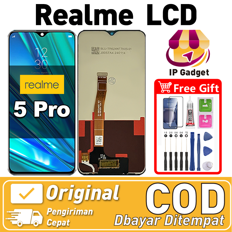 ORI FOR LCD REALME 5 PRO Fullset Original LCD HP REALME 5 PRO Asli Touchscreen Layar Sentuh HP COD