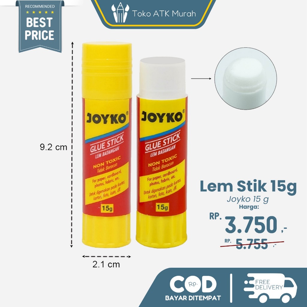 

Lem Stik 15gr Joyko - Glue Stick GS-15 | Lem Kering Sekolah & Kantor