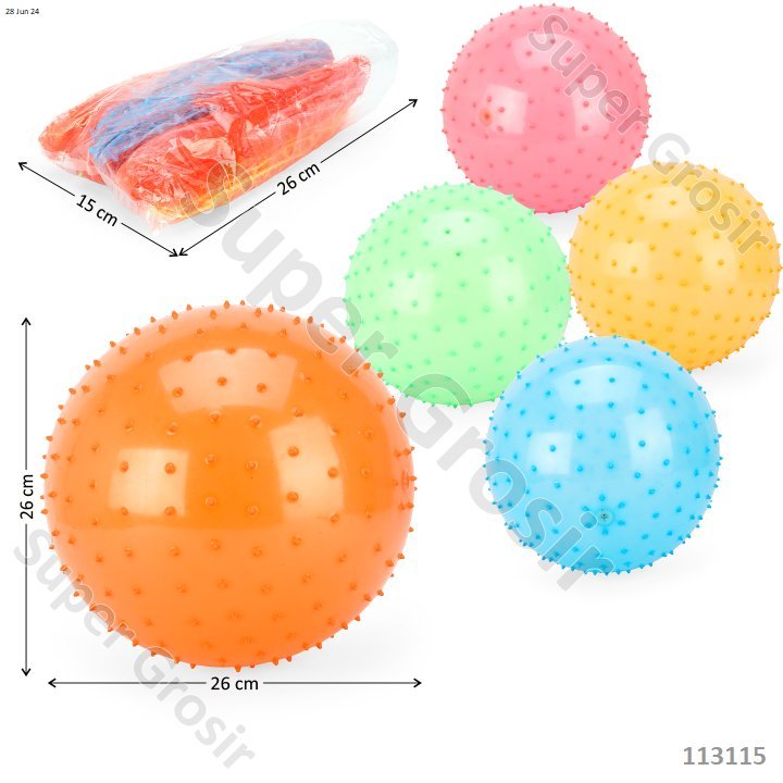 Mainan Anak Bola Karet Duri Bola Duri Karet besar jumbo 26cm