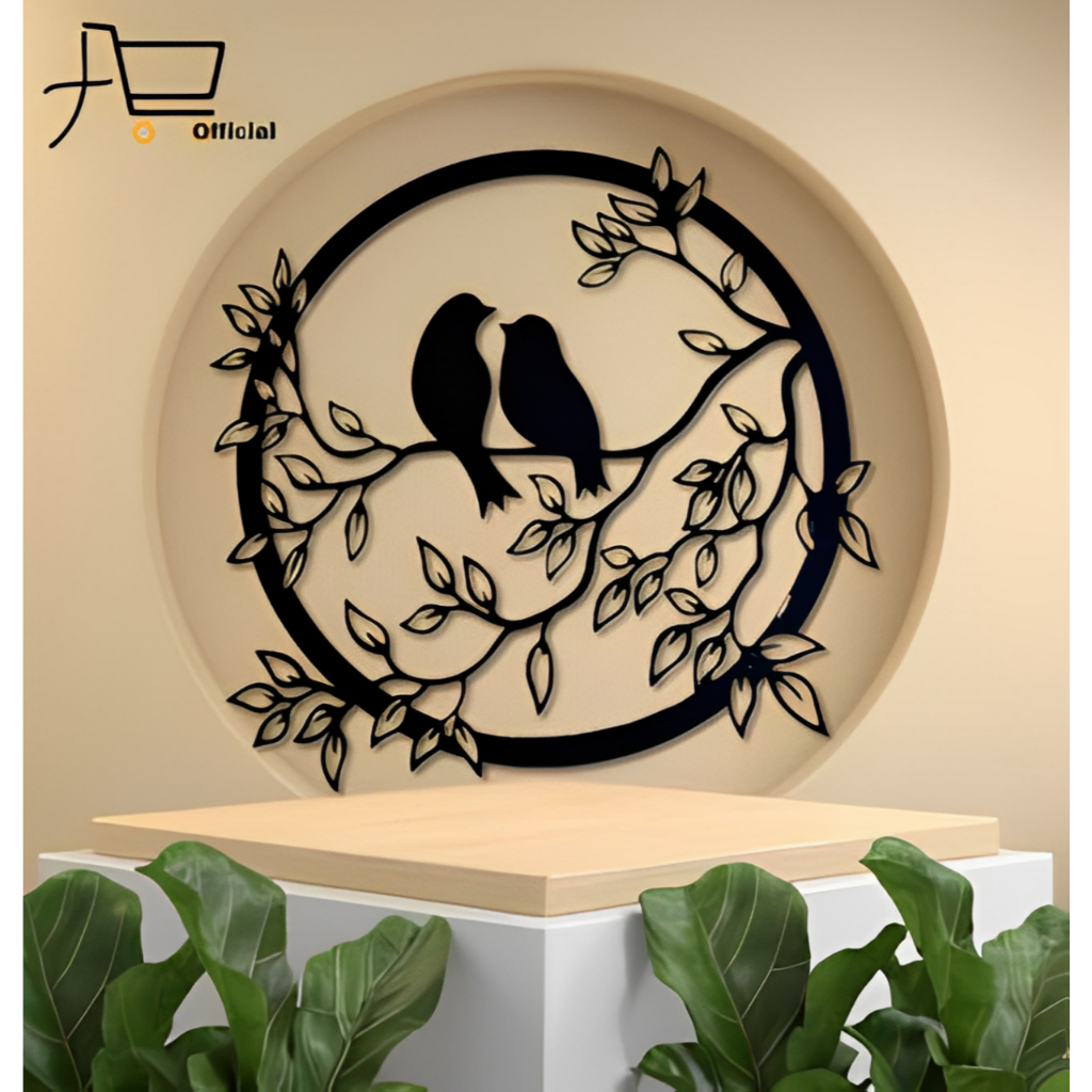 Pajangan Dekorasi dinding Burung Bulat