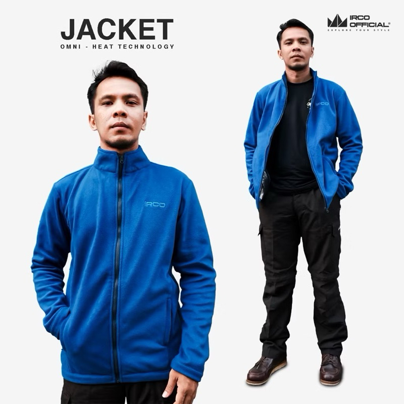 Jaket Polar Anti Angin Full Zipper Polartec Omni Heat Insulate Jacket