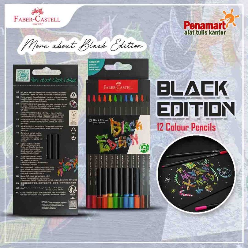 

FABER CASTELL - Pensil Warna Black Edition 12 Warna (B0620)