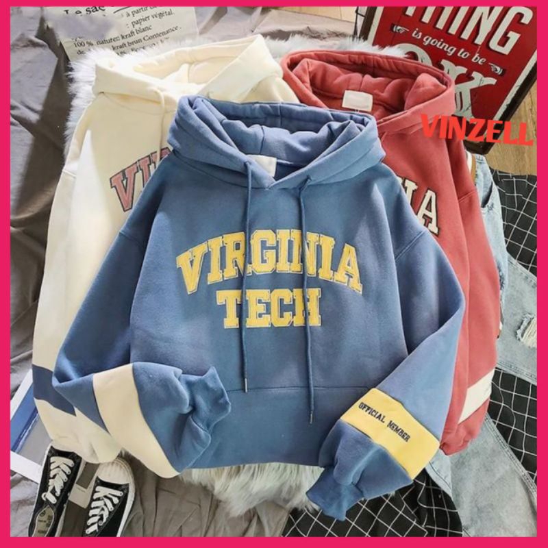 HOODIE KOREAN STYLE VIRGINIA TECH  ( S-XXXXXL-6XL) HOODIE PRIA DAN WANITA LOGO INISIAL HOODIE JUMPER