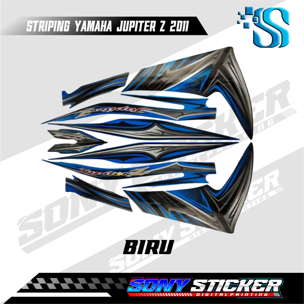 Stiker List Body Motor Jupiter Z 2011 - Striping Standar Yamaha Jupiter Z Tahun 2011