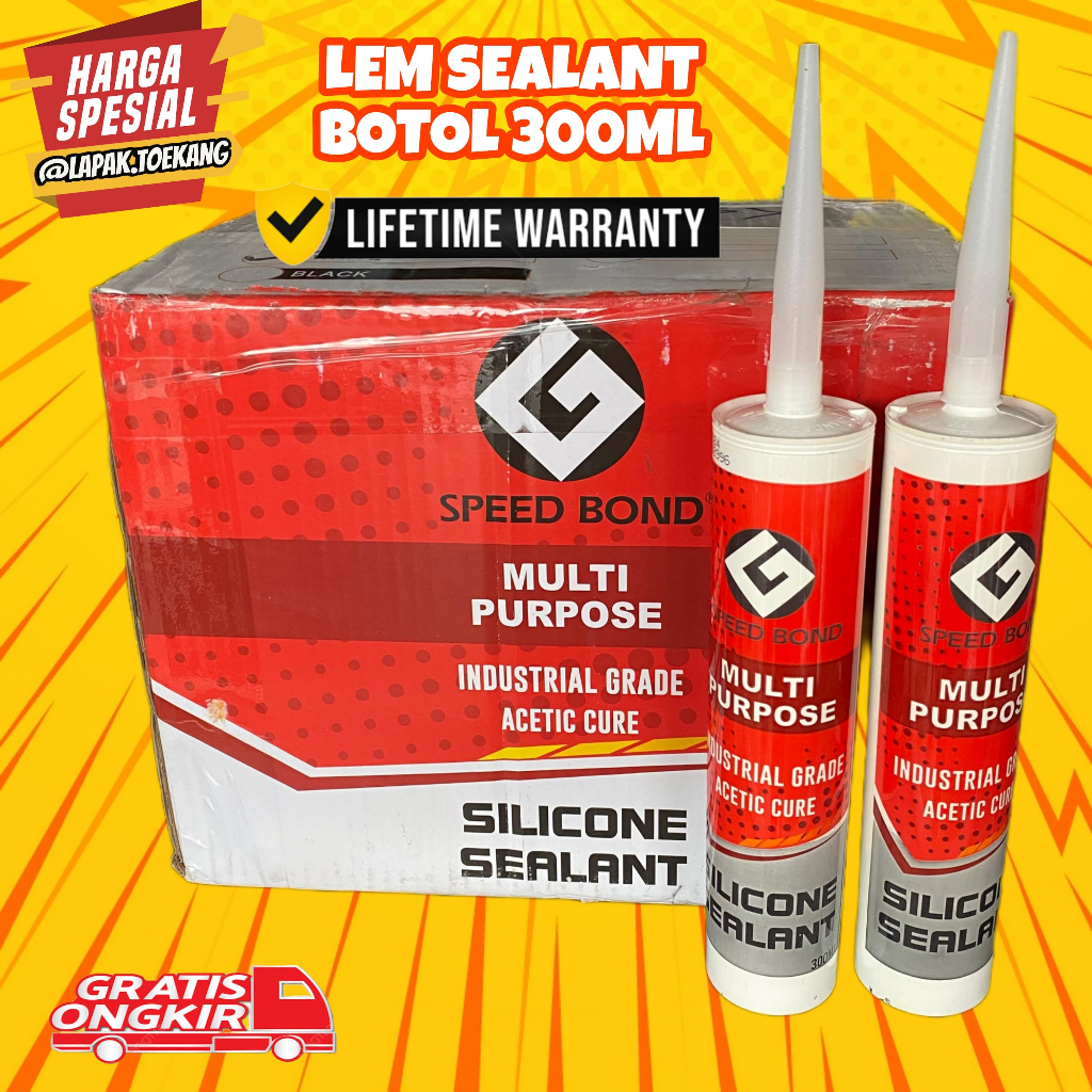 

Lem Kaca Silikon Sealant Sealent Botol Lem Aquarium 300ml ber GARANSI