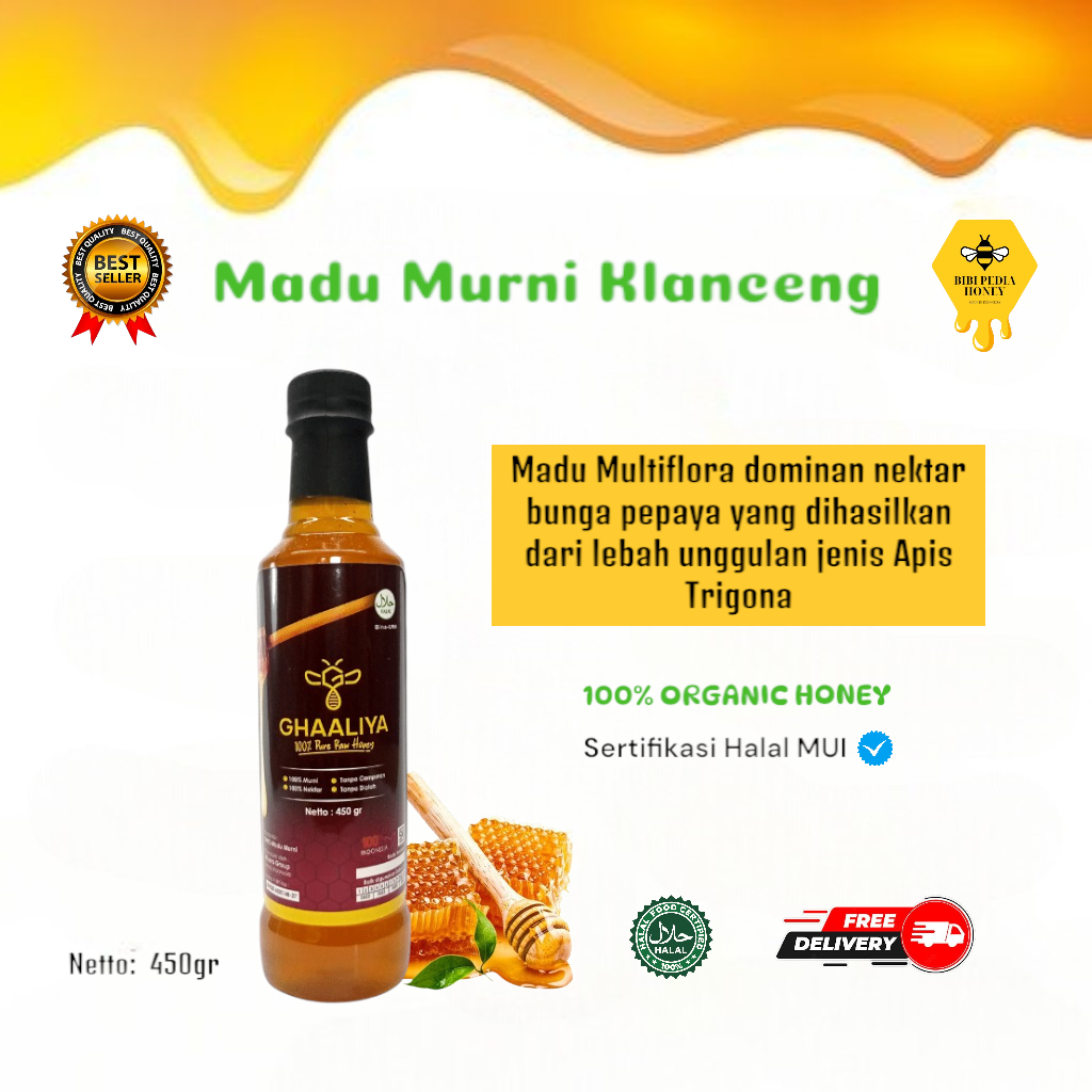 

Madu Murni Klanceng 100% Asli 450gr by Ghaaliya Madu