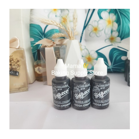 

TOFFIECO Food Coloring Pewarna Makanan Jingga ORANGE Oren 25 ml Repack