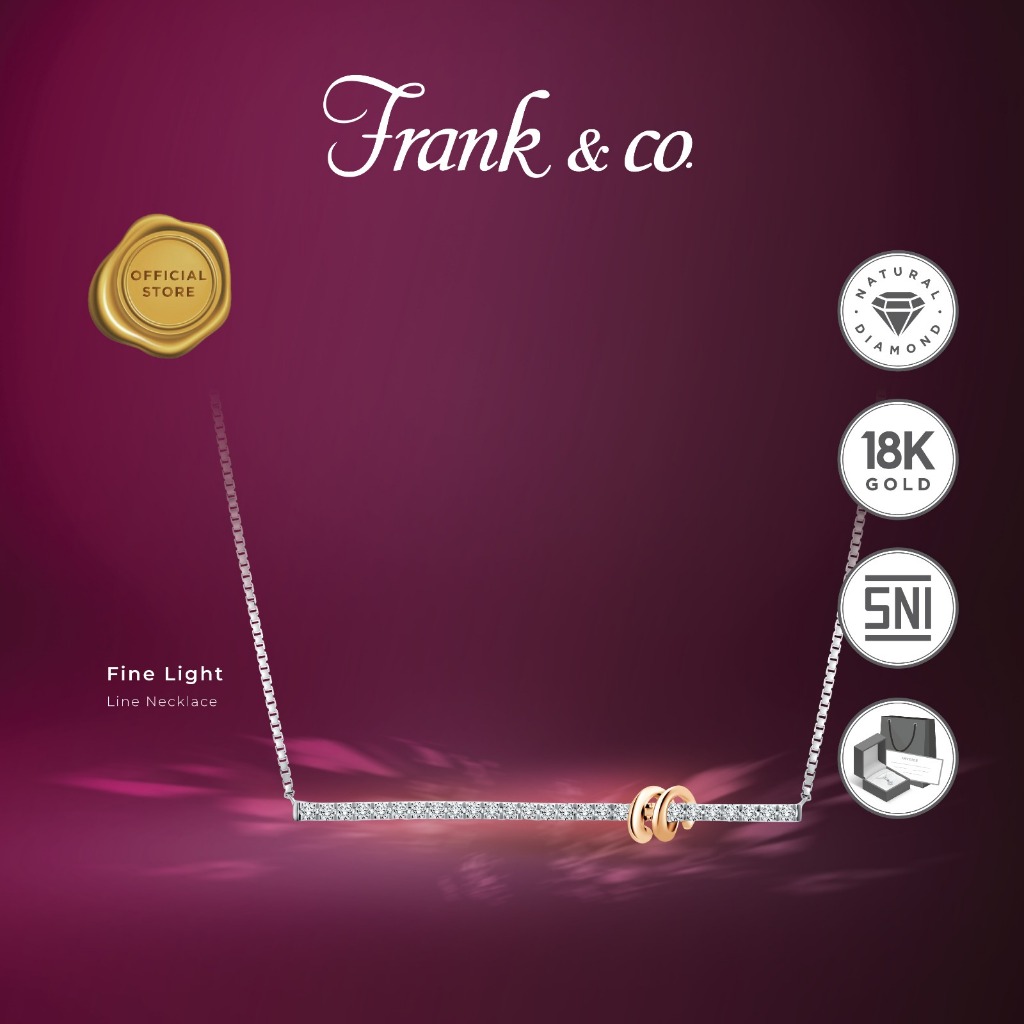 Frank & co. -See The Light Fine Light  Line Necklace / Kalung Wanita