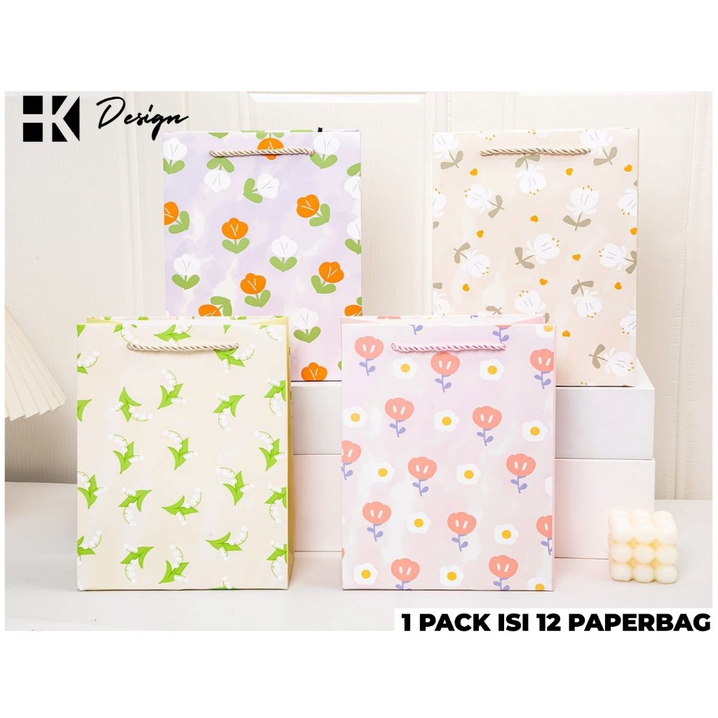 

[SD-412 L 12 PCS] PAPERBAG MOTIF UKURAN 43X30X12 TAS KADO ULANG TAHUN GOODIE BAG MOTIF