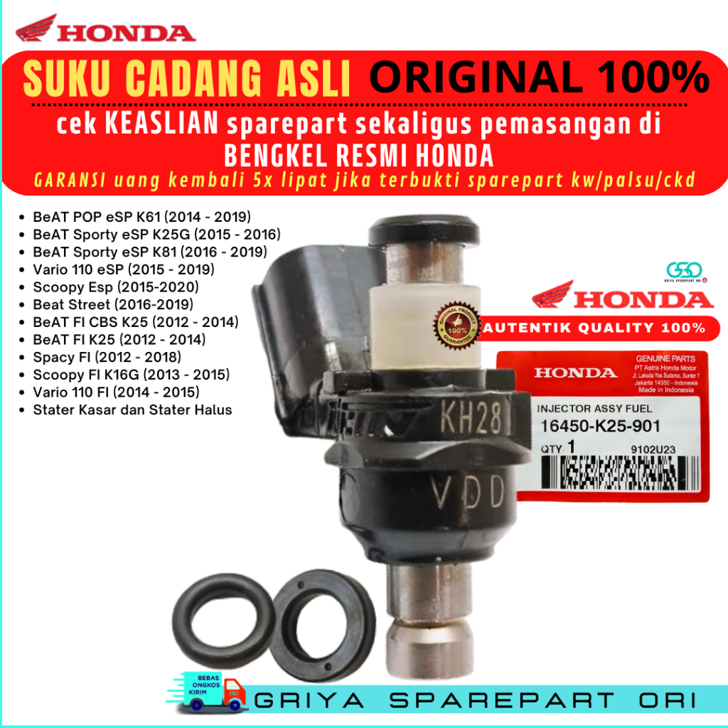 Injektor rotak Beat fi Original Injeksi pompa bensin Vario 110 fi Ori Injector fuel pump Beat fi esp