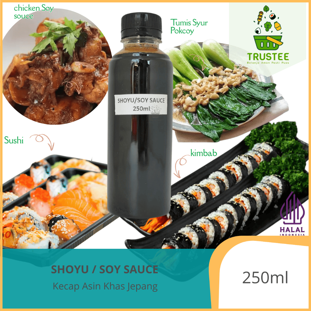 

SHOYU / Soy Sauce / Kecap Asin Khas Jepang Halal 250ml Sushi Ramen Tsuyu BPL
