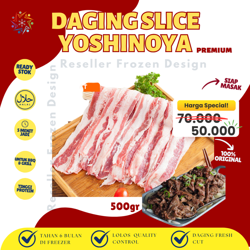

DAGING SLICE YOSHINOYA PREMIUM 500 GR | DAGING BBQ | ALL YOU CAN EAT | DAGING SLAIS TIPIS | BEEFBOWL
