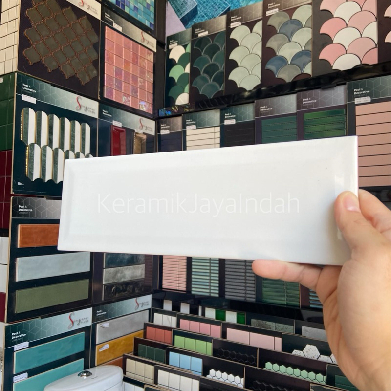 KERAMIK 10 x 30 SIGNATURE MULIA SUBWAY TILE KERAMIK DINDING LANTAI DAPUR KITCHEN PANTRY BACKSPLASH K