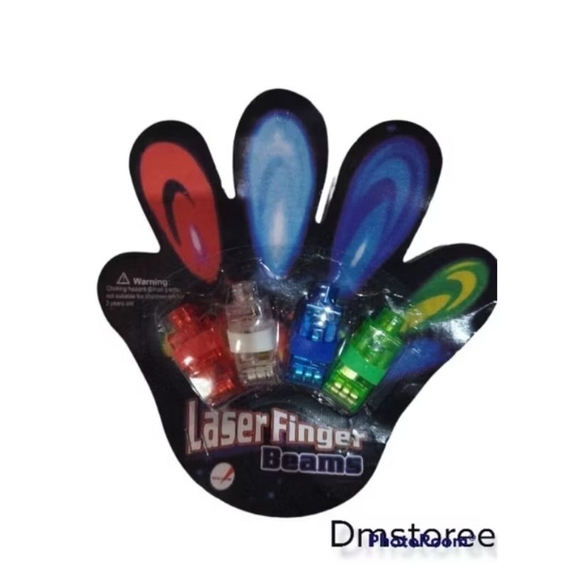 4pcs mainan senter jari flash light finger / mainan anak murah / senter hias / senter tangan