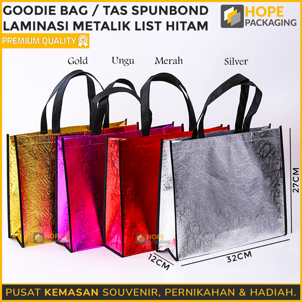 

Tas Spunbond Laminasi M/ Goodie bag Metalik/ Tas Belanja/ Shopping Bag Metalik Premium