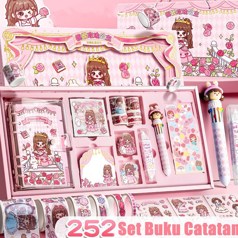 

KODE F9CSD 252 PCSSet Diary Set Buku Jurnal Binder Aesthetic Buat Hadiah Ulang Tahun