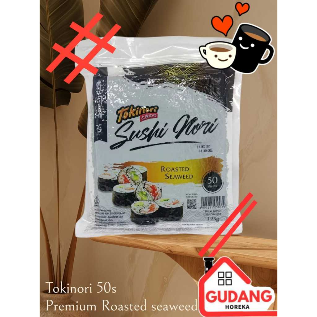 

TOKINORI SUSHI NORI 50 SHEET / LEMBAR - RUMPUT LAUT PANGGANG - ROASTED SEAWEED