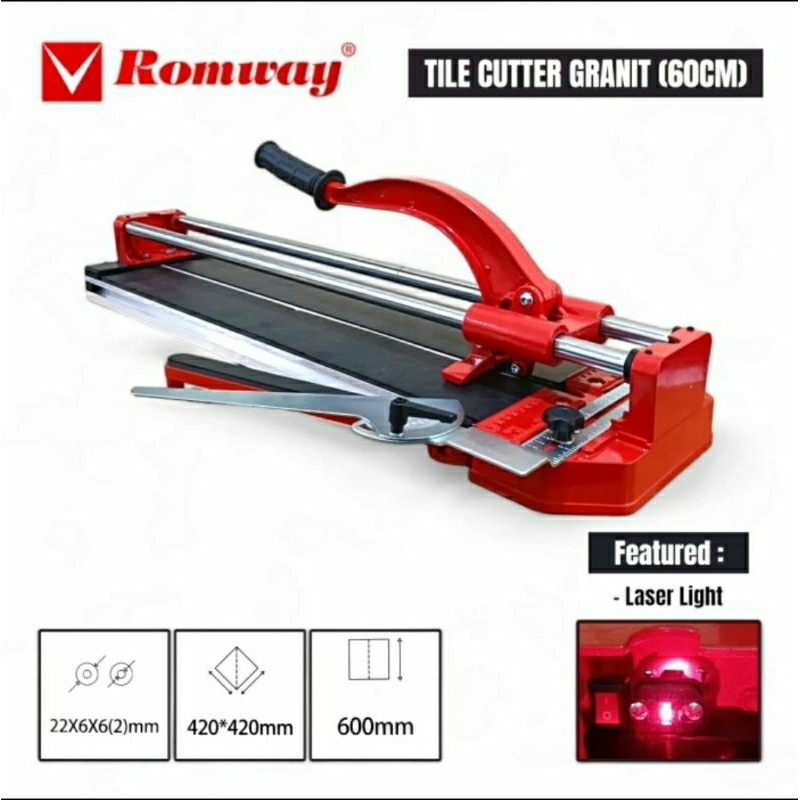 ROMWAY Alat Potong Keramik Manual 60cm