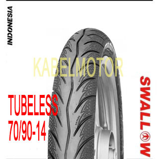 [INSTANT] BAN LUAR TUBELESS MOTOR UK 70/90-14 RING 14 TUBELESS SWALLOW 70/90 - 14