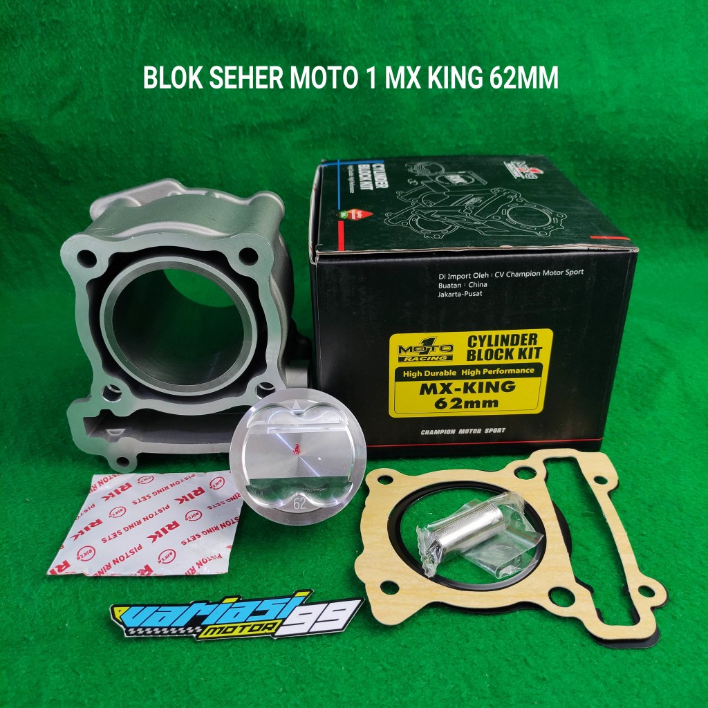 BLOK SEHER BORING BORE UP MOTO 1 JUPITER MX VIXION NVA MX KING R15 OLD XABRE 62MM