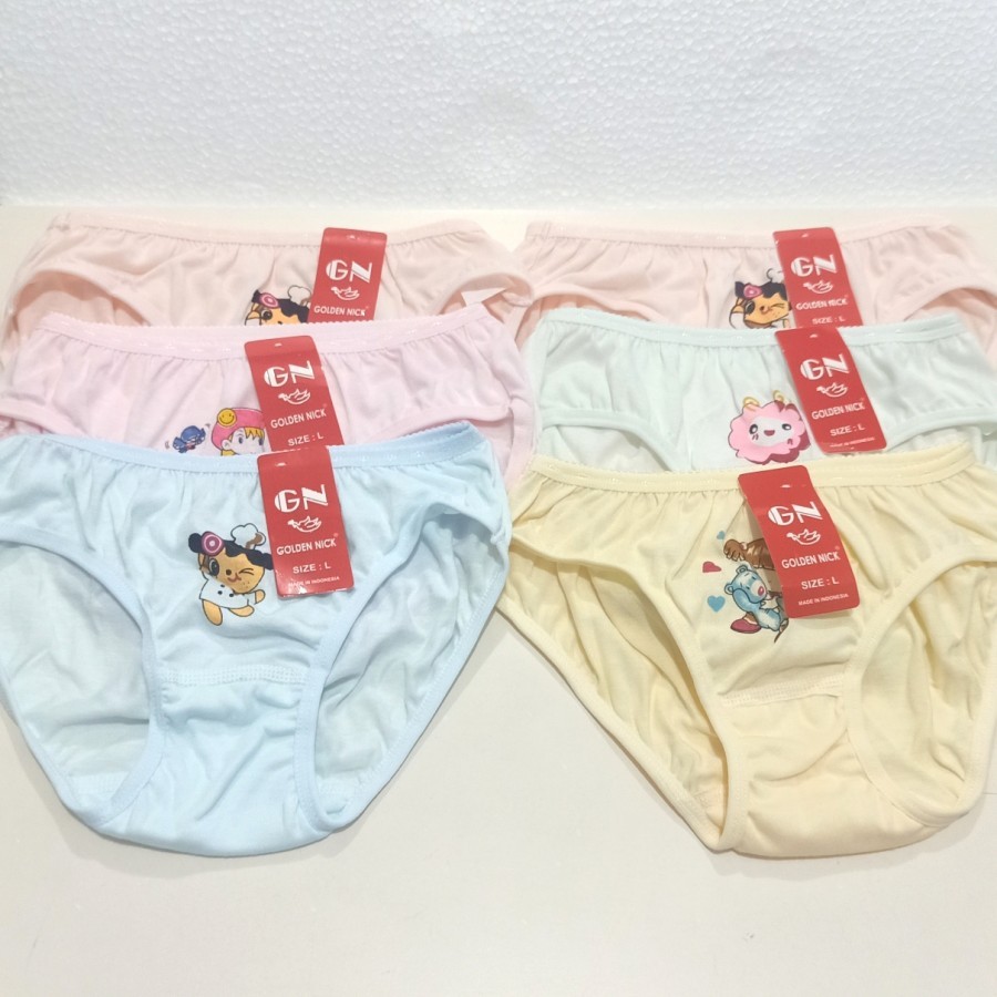 6 PCS CD GOLDEN NICK ANAK | CELANA ANAK GOLDEN NICK TERLARIS UK. M,L,XL