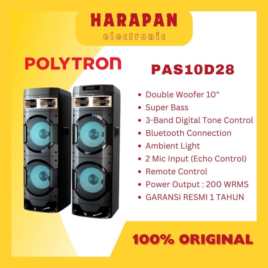 POLYTRON SPEAKER AUDIO ACTIVE BLUETOOTH PAS10D28 USB / SPEAKER AKTIF POLITRON TERBARU GARANSI RESMI