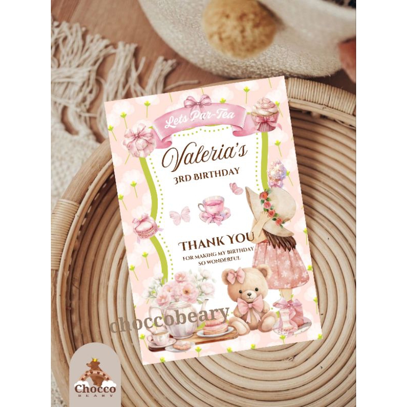

Kartu Tag Goodiebag / Hampers TEA PARTY