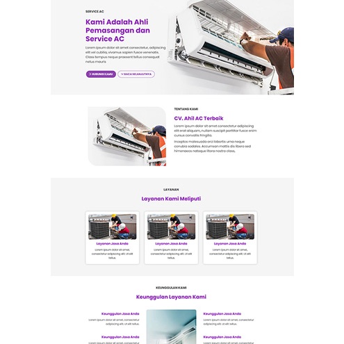 Template Blogger Landing Page Keren untuk Jasa Service