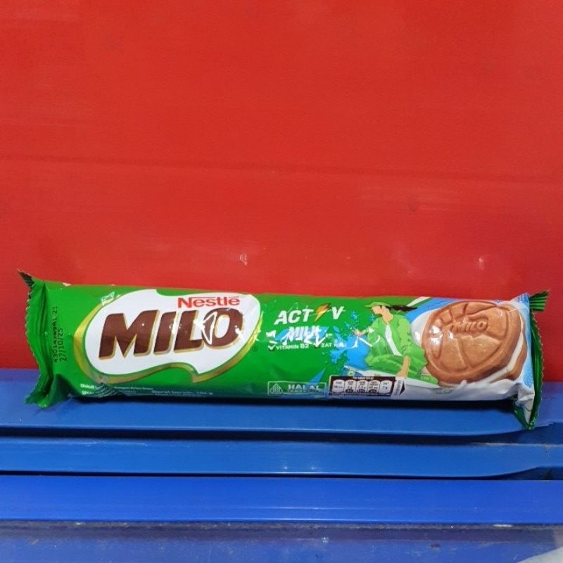 

Nestle Milo Activ Biskuit Sandwich dengan Krim susu 104gr