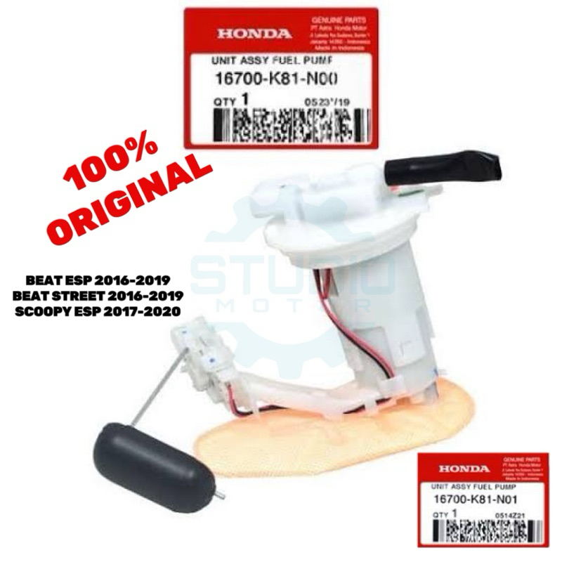 16700K81N01 POMPA MINYAK FUEL PUMP KOMPLIT BEAT STREET K81 SCOOPY ESP K93 ORIGINAL AHM HONDA 16700K8