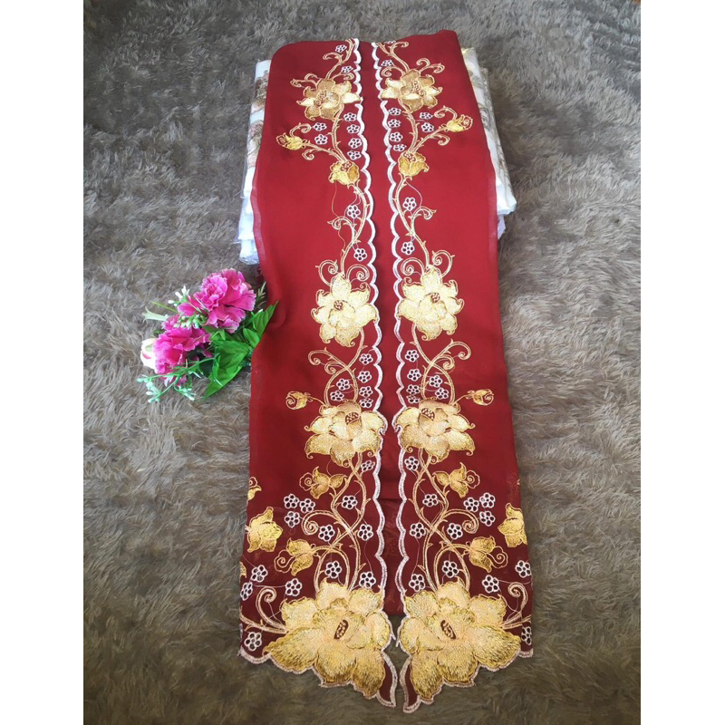 kain bordir kebaya motif terbaru
