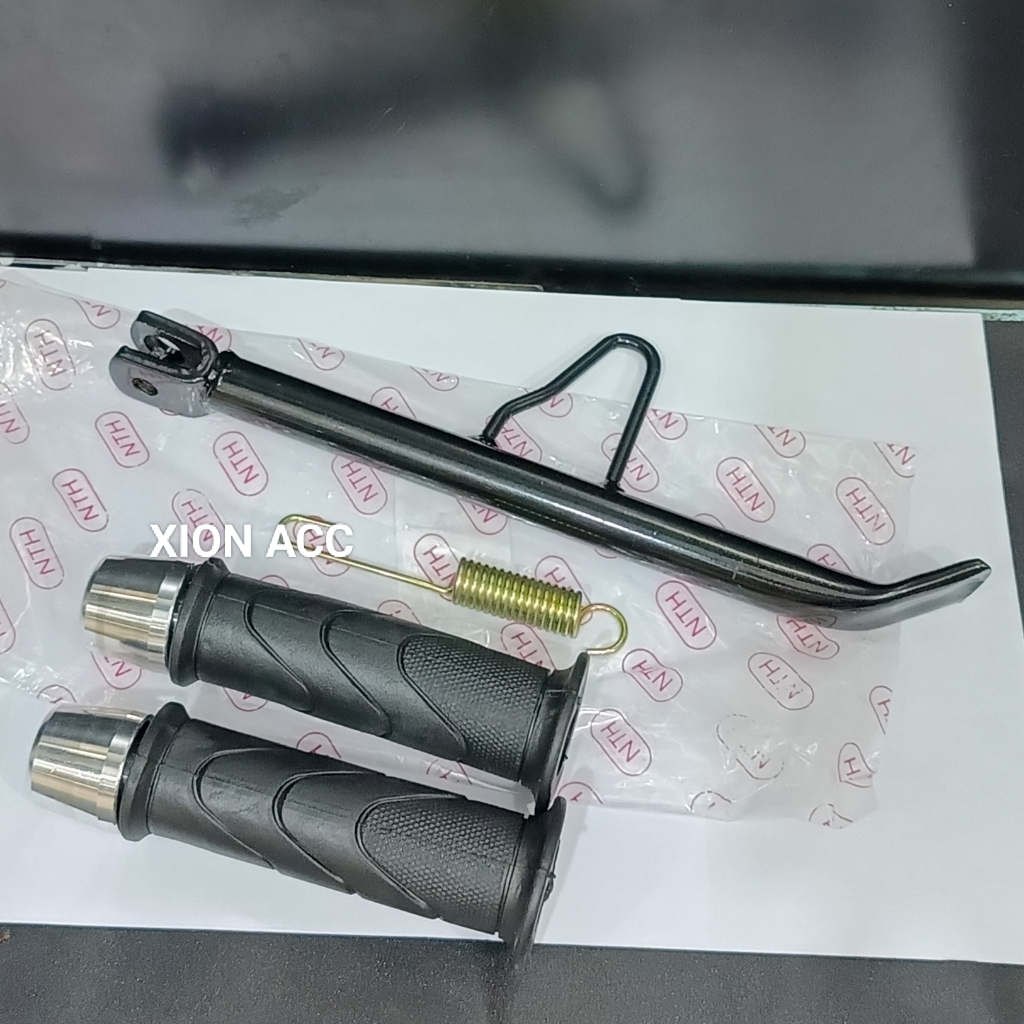 Paket 3 item Standar Samping Ring 17 Yamaha Mio Merk NTH Original Plus Per - Standar Samping Asli NT