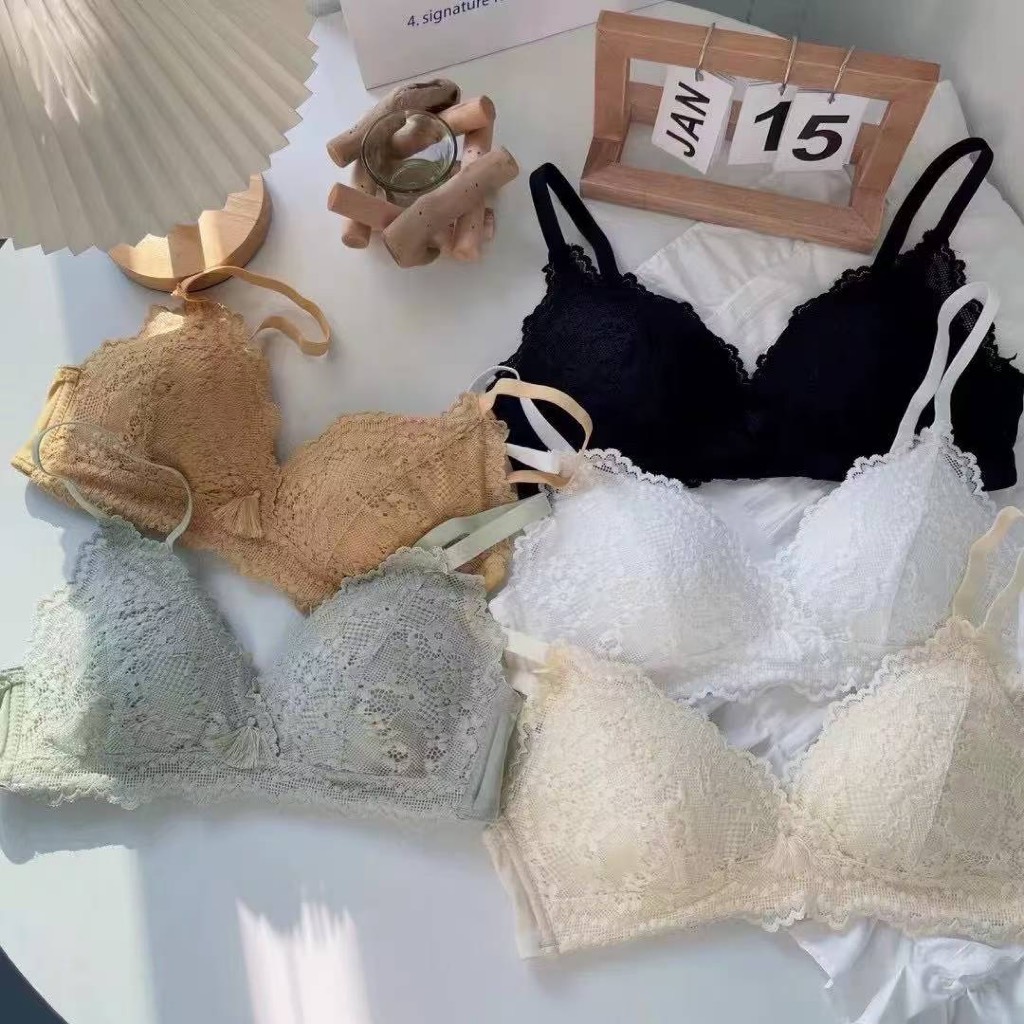 ( BRA DAN CD DIJUAL TERPISAH ) Bra BH Set Tanpa Kawat  Wanita Bikini Sport Beha Lingerie Korea Fashi