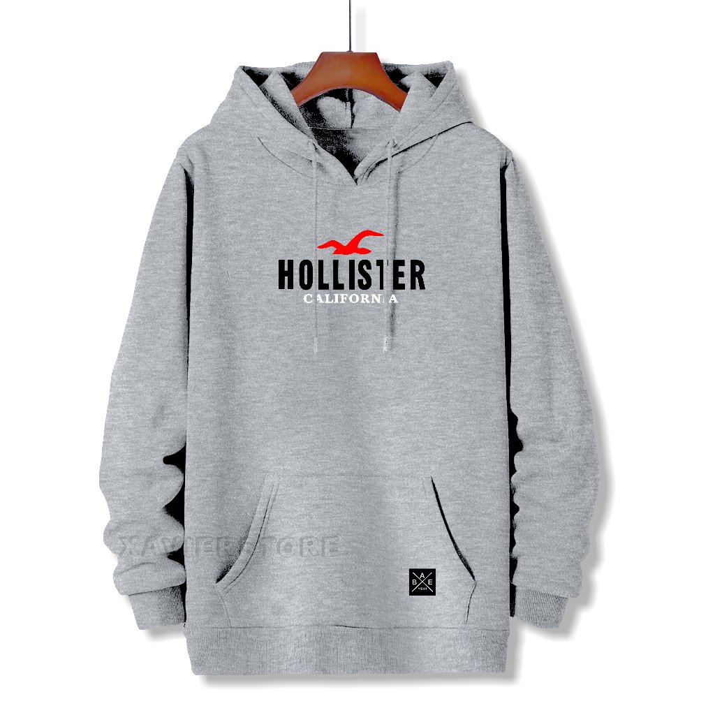 TERMURAH  COD Jaket Sweater Hoodie Pria Distro HOLLISTER Big Size Jumbo M - XXL